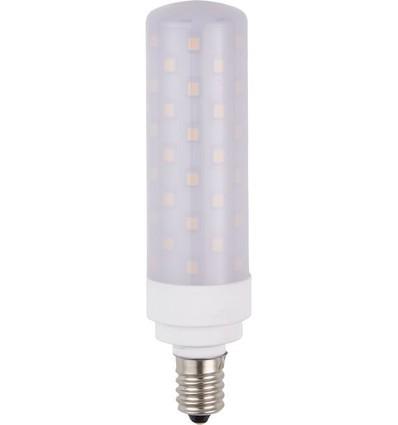 E14 10W LED rørpære, 11,8cm - 1050lm, dimbar, opalt glass
