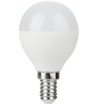 E14 5W dimbar LED kronepære - G45, 470lm, opalt glass