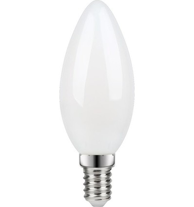 E14 3W dimbar LED kronepære - C35, matt glass, 2700K, filament