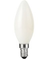 E14 4W dimbar LED kronepære - DimToWarm, 2000-2700K, opalglass, filament