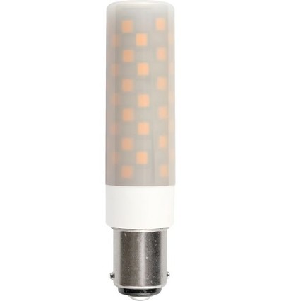8cm / 6W dimbar BA15d LED-rørpære - 660lm, opalglass, 3000K