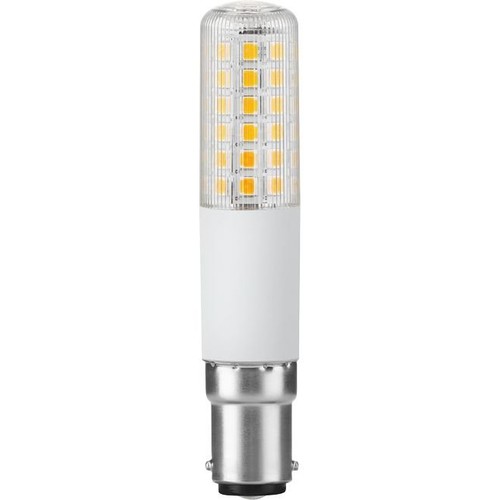 BA15d 8W dimbar LED-rørpære - 9cm, 1055lm, 2700K, klart glass