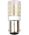 BA15d 3W LED rørpære, 10-24V - 4,5cm, 250lm, 3000K, klart glass