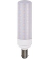 BA15d 11,3cm / 8W dimbar LED rørpære - 850lm, opalglass, 3000K