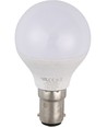 BA15d 3W LED kronepære, 12-60V - G45, opalt glass, 250lm, varmhvit
