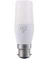B22d 7W LED-pære, 95-265V - 10,8cm, 640lm, opalt glass