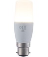 B22d 8W LED-pære - 11,8cm, 95-265V, opalt glass, 810lm, 3000K