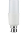 B22d 9W LED-pære - 12,5cm, 95-265V, 1180lm, opalt glass, 3000K
