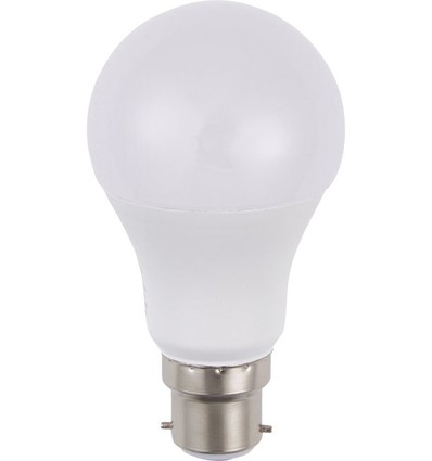 BA22d 10W LED-pære, 12-60V - 810lm, A60, opalt glass, 3000K