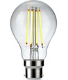 B22d 8W dimbar LED-pære - A60, filament, klart glass, 2700K