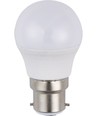 B22d 3W LED kronepære, 12-60V - G45, opalt glass, 3000K