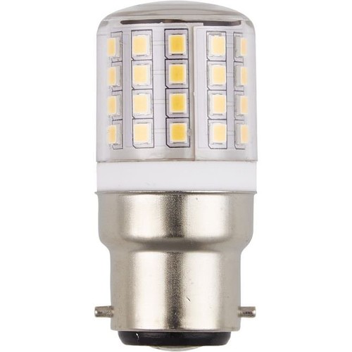 6cm / 3W Ba22d LED-rør - 400lm, 3000K, klart glass