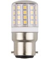 6cm / 3W Ba22d LED-rør - 400lm, 3000K, klart glass