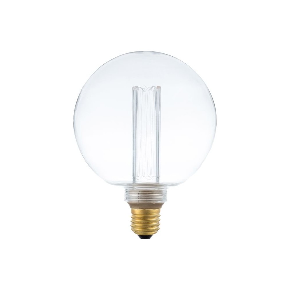 E27 3,5W dimbar LED-pære - G125, Vintage Globe, 2000K, klart glass - Dimbar : Dimbar, Kulør : Ekstra varm