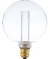 E27 3,5W dimbar LED-pære - G125, Vintage Globe, 2000K, klart glass