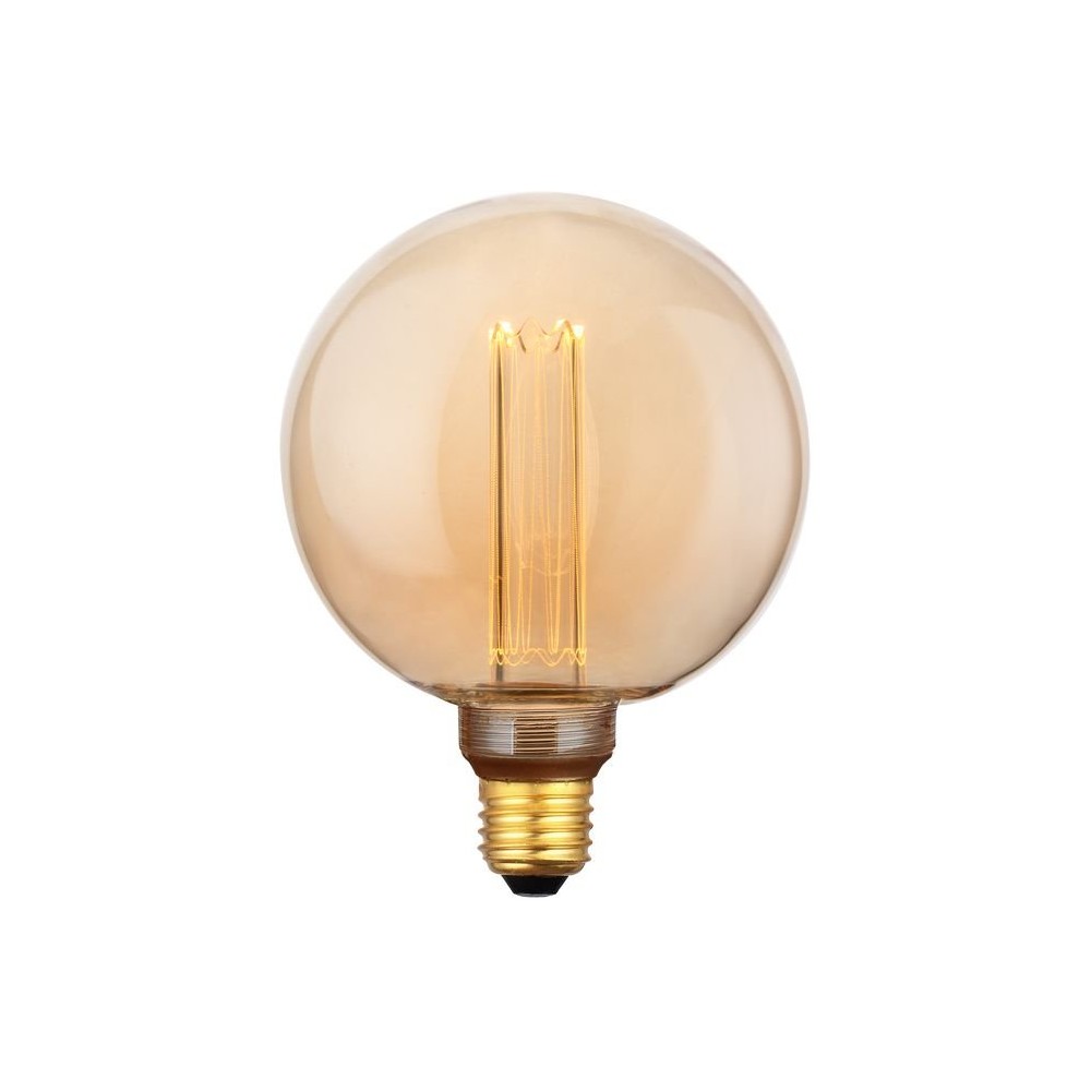 E27 3,5W dimbar LED vintagepære - G125, 1800K, gullglass, 120lm - Dimbar : Dimbar, Kulør : Ekstra varm