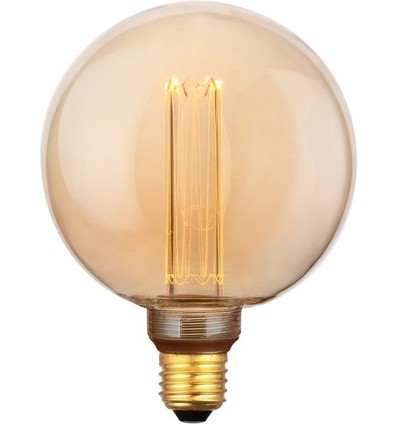 E27 3,5W dimbar LED vintagepære - G125, 1800K, gullglass, 120lm