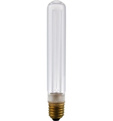 E27 2,5W dimbar LED vintagepære - 18,5cm, 2000K, klart glass, Tube