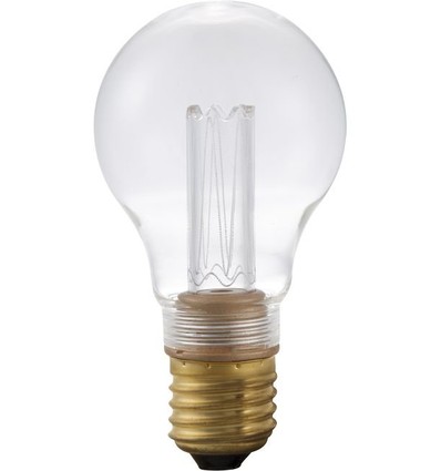 E27 2,5W dimbar vintage LED-pære - A60, 2000K, klart glass, 65lm