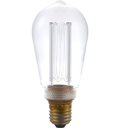 E27 3,5W dimbar LED Vintage-pære - ST64, 2000K, Rustika, klart glass