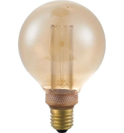 E27 3,5W dimbar LED vintagepære - G95 Globe, 1800K, gullglass, 100lm