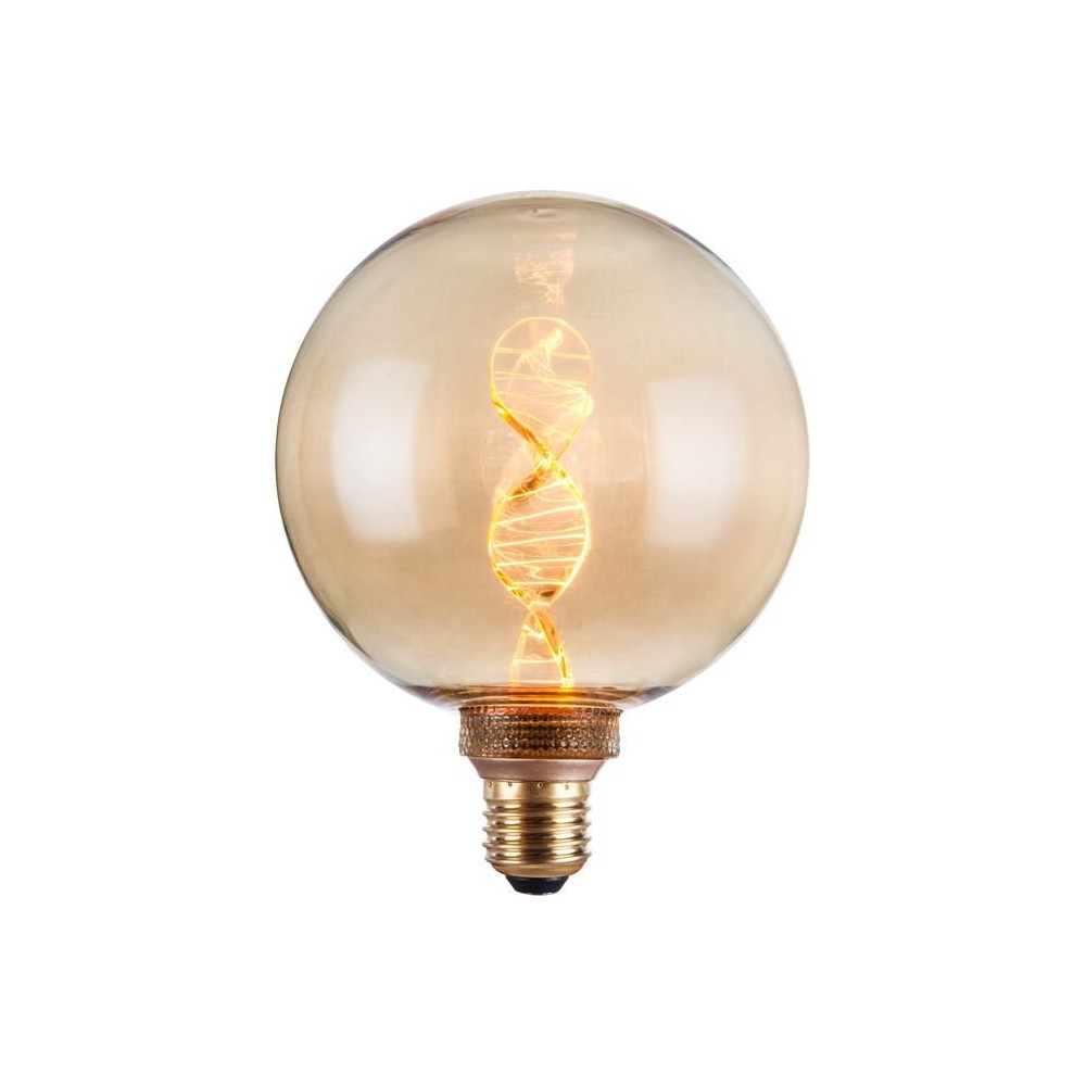 E27 3,5W dimbar LED Vintage DNA Globe G125 - 110lm, 1800K, gullfarget glass - Dimbar : Dimbar, Kulør : Ekstra varm