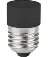 E27 3,4W dimbar LED rørpære - 4,5cm, 2700K, sort, No Side Glow