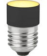 E27 3,4W dimbar LED rørpære - 4,5cm, 2700K, sort, No Side Glow