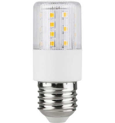 E27 7W dimbar LED rørpære - 8cm, 806lm, klart glass, 2700K