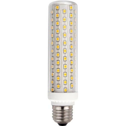 E27 15W dimbar LED rørpære - 14,9cm, 2100lm, klart glass