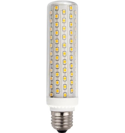 E27 15W dimbar LED rørpære - 14,9cm, 2100lm, klart glass