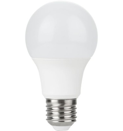 E27 5,5W LED-pære, 12-60V - A60, 600lm, opalt glass, 3000K