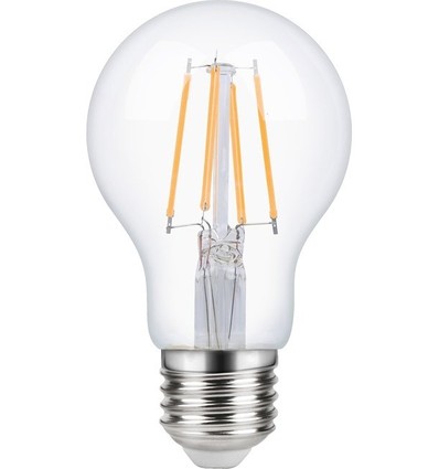 E27 4W dimbar LED filamentpære - A60, 2200K, klar, 380lm