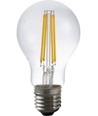 E27 7W LED filamentpære med lyssensor - A60, 810lm, klart glass, 2700K