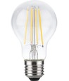 E27 8,5W dimbar LED-pære - A60, filament, klart glass, 1000lm, 2700K