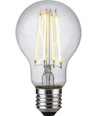 E27 8,5W dimbar LED-pære - A60, filament, klart glass, 1000lm, 2700K
