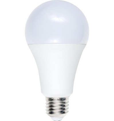 E27 12W LED-pære, 12-60V - A70, 1100lm, opalt glass, 3000K, AC/DC