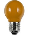 E27 1W LED kronepære - G45, Oransje, Party Colour Premium