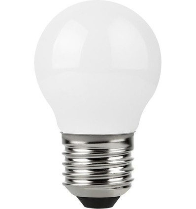 E27 5W DimToWarm LED kronepære - 420lm, G45, filament, opalt glass, dimbar