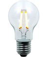 E27 3,5W LED filamentpære - A55, 320lm, knusesikker polykarbonat, klar, varmhvit