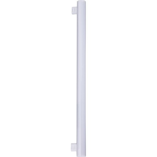 8W S14s LED-rør, 4000K - 880lm, T30, Opalglass