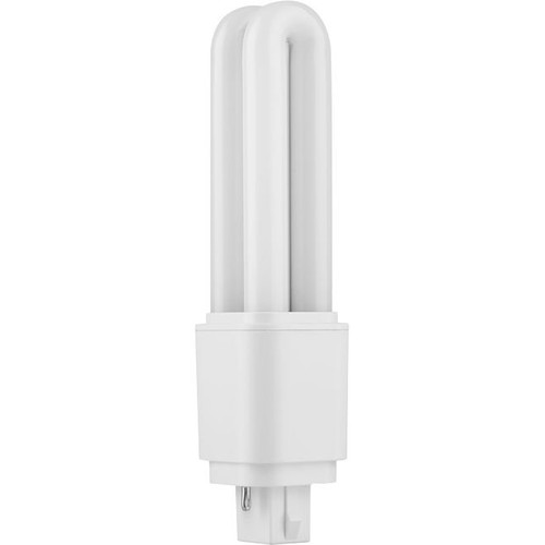 14,3cm / 6W G24d-2 LED-pære - 850lm, Direkte/Ballast-kompatibel, opalglass