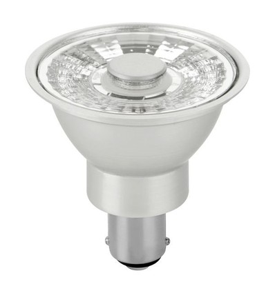 8W LED Ba15d AR56 pære, 12V - 480lm, 30°, 2700K, dimbar, grå, AC/DC
