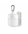 Oppladbar LED-lampe RGBW - Magnetisk & USB-C, inkl. fjernkontroll & karabinkrok