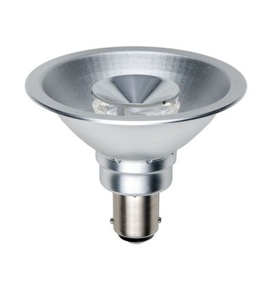 BA15d AR70 9W LED-pære, 12V - 450lm, 24°, dimbar, varmhvit