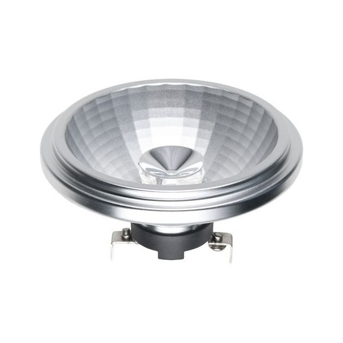 G53 AR111 12W dimbar LED-pære, 12V - 750lm, 35 grader, 3000K, grå finish