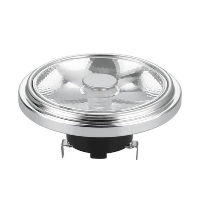 G53 AR111 12W LED-pære, 12V - 10°, dimbar, 2700K, grå, AC/DC