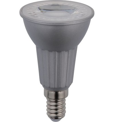 E14 5W dimbar LED-pære - PAR16, 380lm, 2700K, 36°, sølvfinish