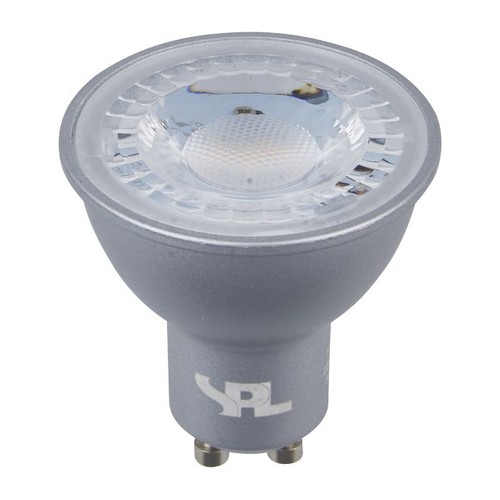 GU10 5W LED-pære - 360lm, 40°, dimbar, sølv, 3000K