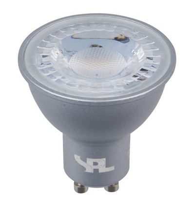 GU10 5W LED-pære - 470lm, 40°, dimbar, sølv, 3000K